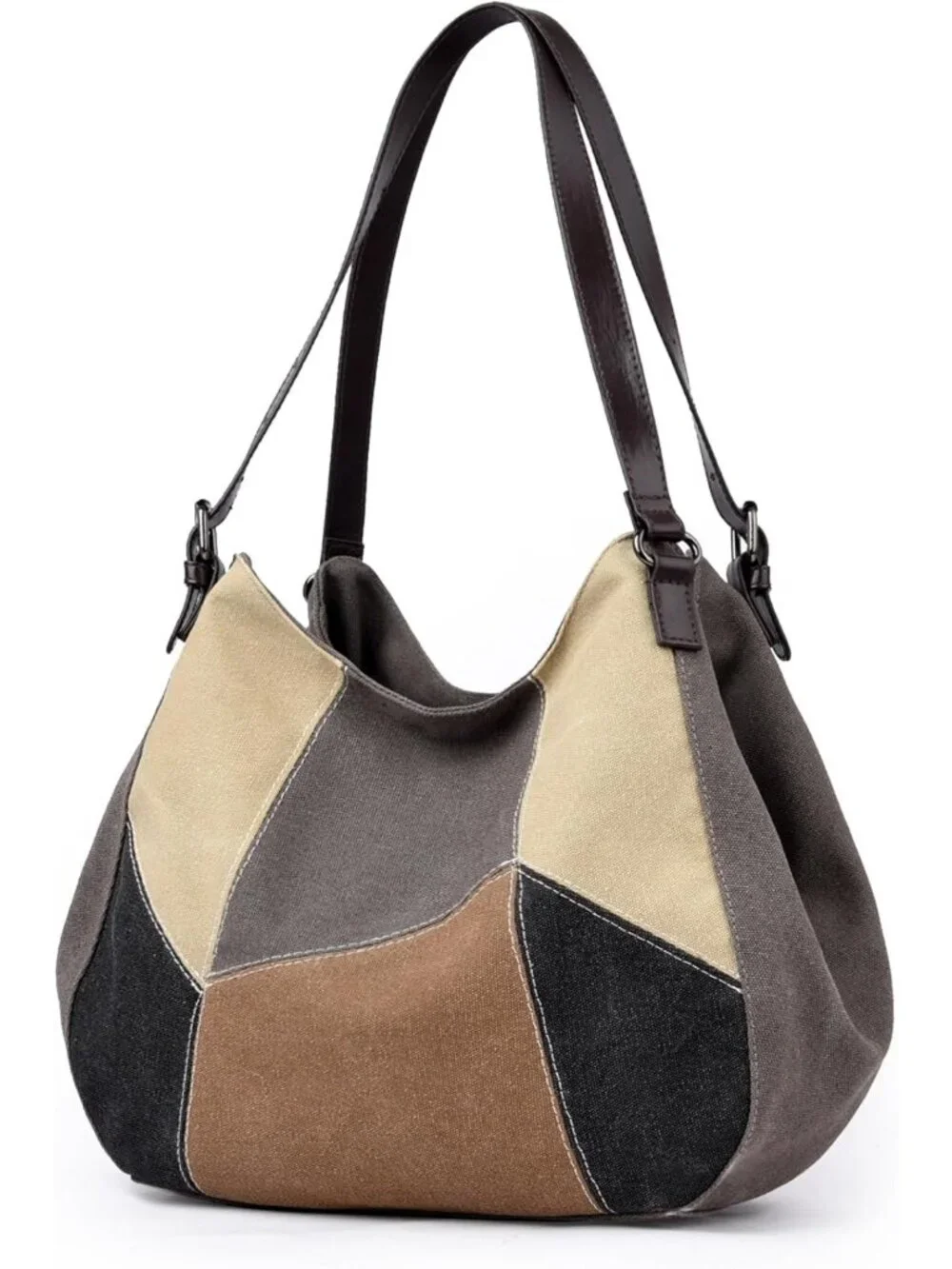 Colorful Canvas Hobo Shoulder Bag - Stylish, Spacious Tote for Everyday Use